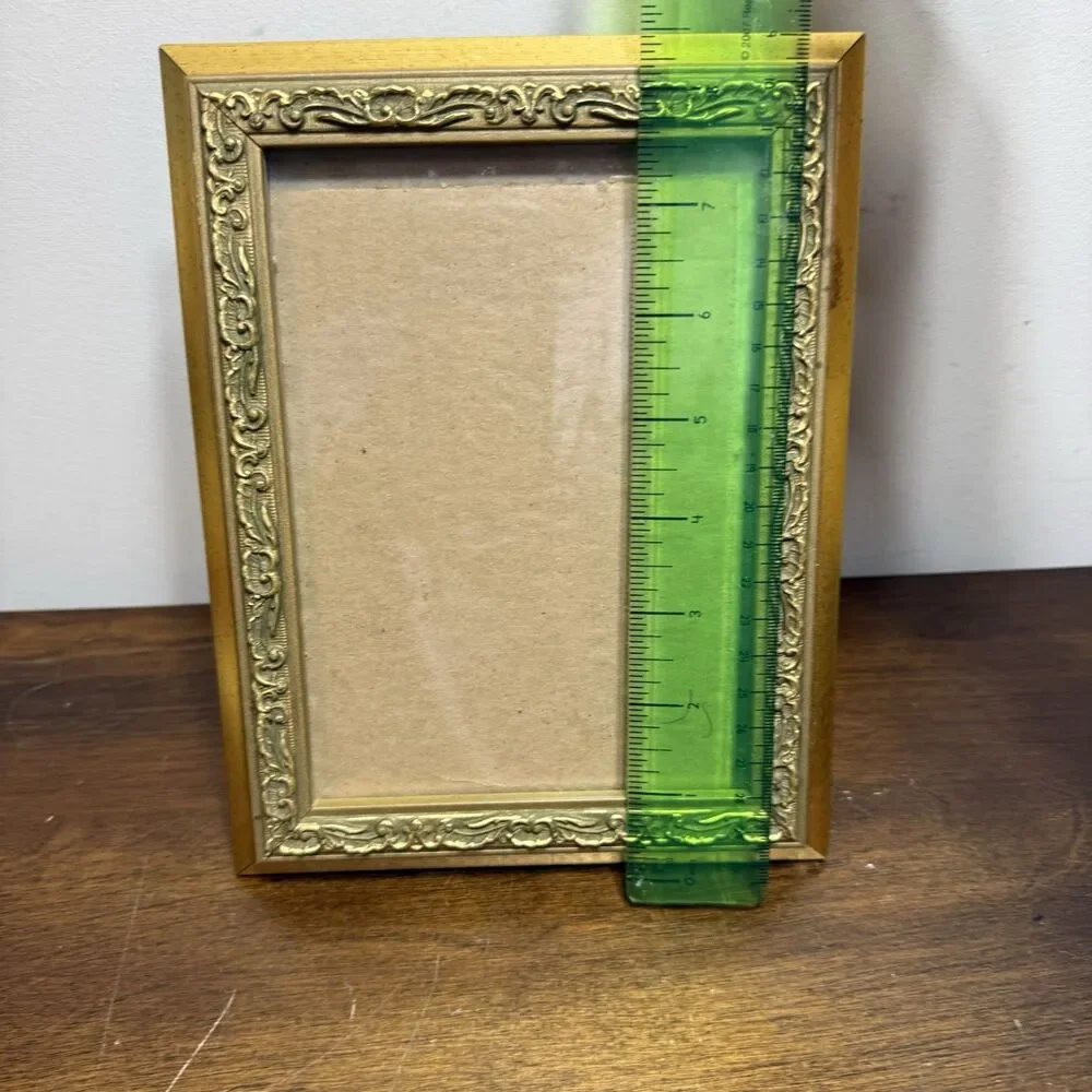 Vintage Picture Frame 5x7 Hollywood Regency French Country Baroque Gold Ornate